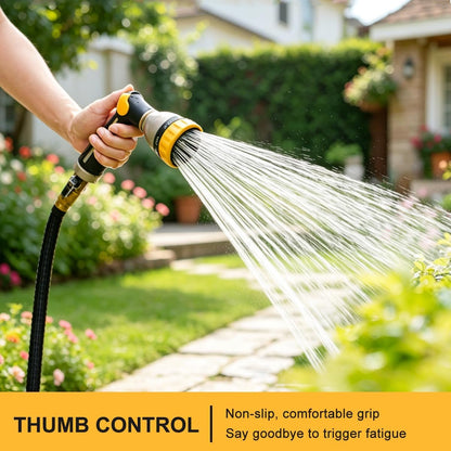 Metal Water Hose Nozzle Heavy Duty, High Pressure, Leak Proof