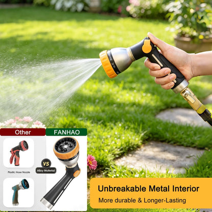 Metal Water Hose Nozzle Heavy Duty, High Pressure, Leak Proof
