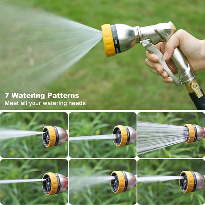 Metal Water Hose Nozzle Heavy Duty, High Pressure, Leak Proof