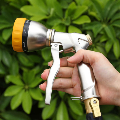 Metal Water Hose Nozzle Heavy Duty, High Pressure, Leak Proof