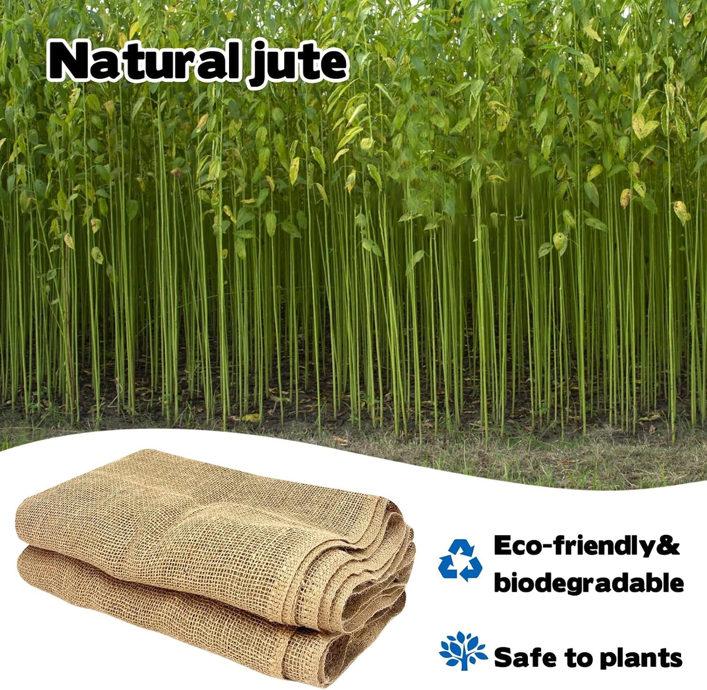 2 Pack Burlap Plant Covers Freeze Protection,15ftx40in Burlap Fabric Bags,Natural Burlap Plant Blankets,Plant Covers Freeze Protection for Winter Outdoor Bushes Trees Potted Plants