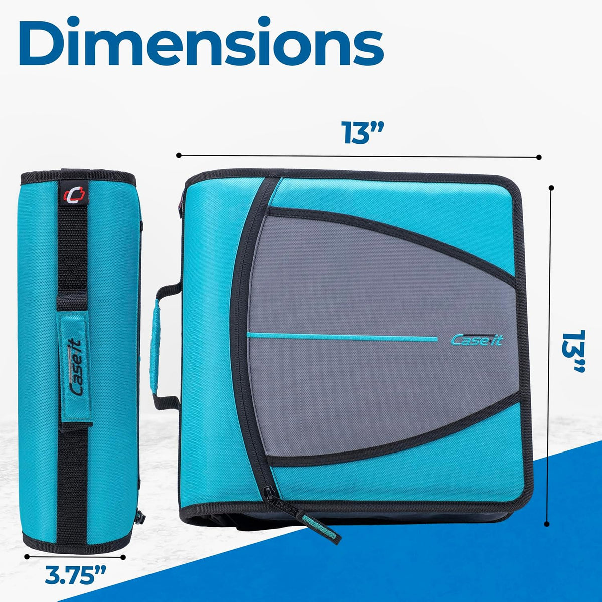School Zipper Binder | 3-Inch O-Rings | 600-Sheet | D-146 Key Lime