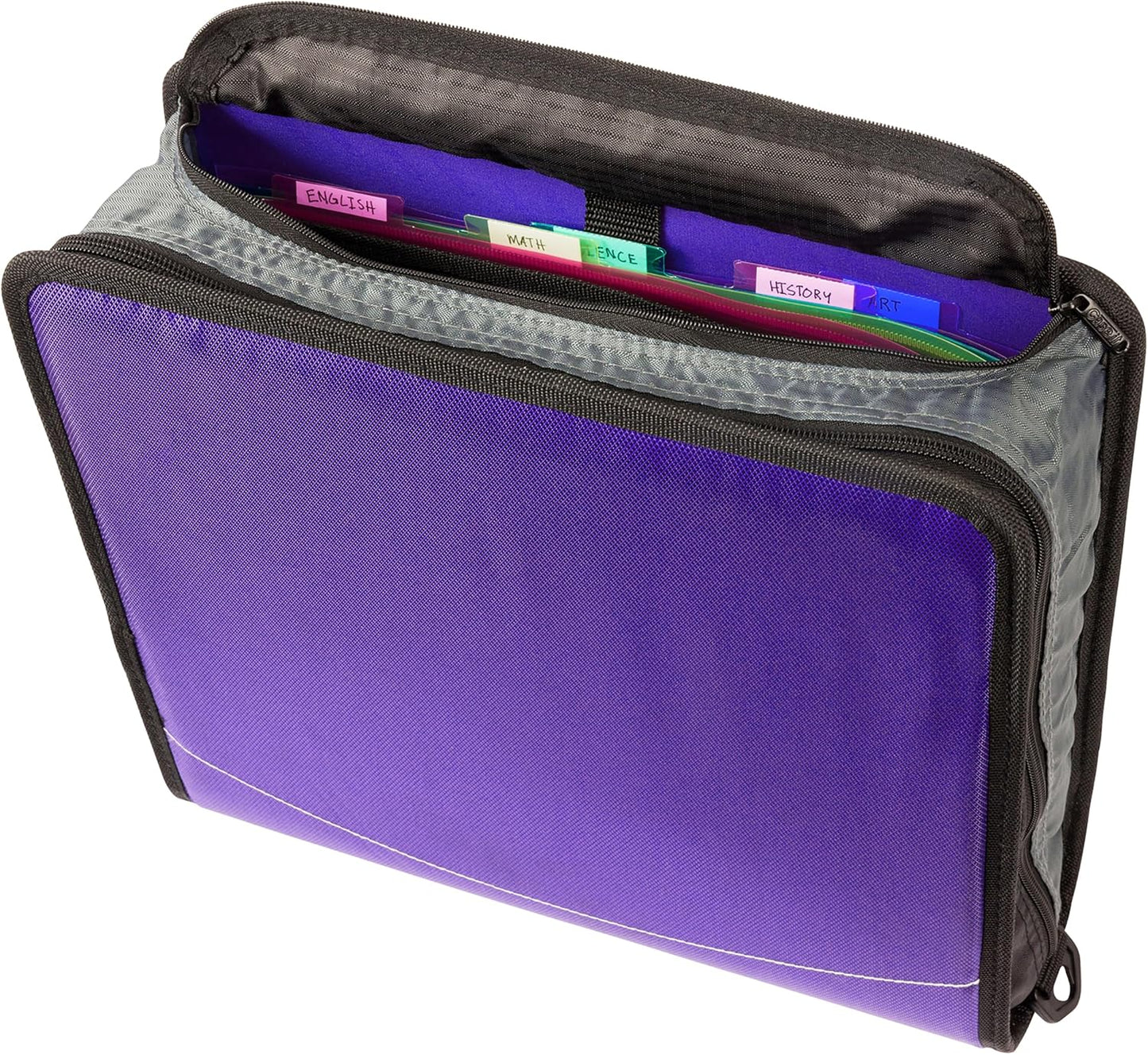 School Zipper Binder | 3-Inch O-Rings | 600-Sheet | D-146 Key Lime