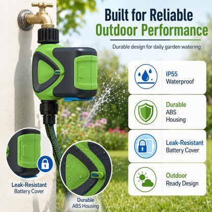 Smart WiFi Hose Timer No Hub Required, App-Controlled Sprinkler Timer for Garden Hose, Automatic Watering Timer for Lawn Yard Greenhouse, Rain Delay, 3/4 Inch Faucet, IP65 Waterproof