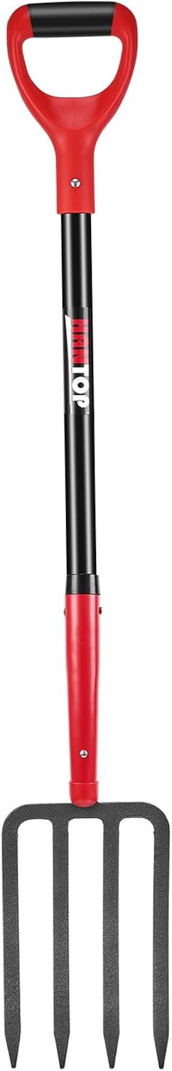 4-Tine Forged Garden Fork Digging Forks with Fiberglass Handle 43 in