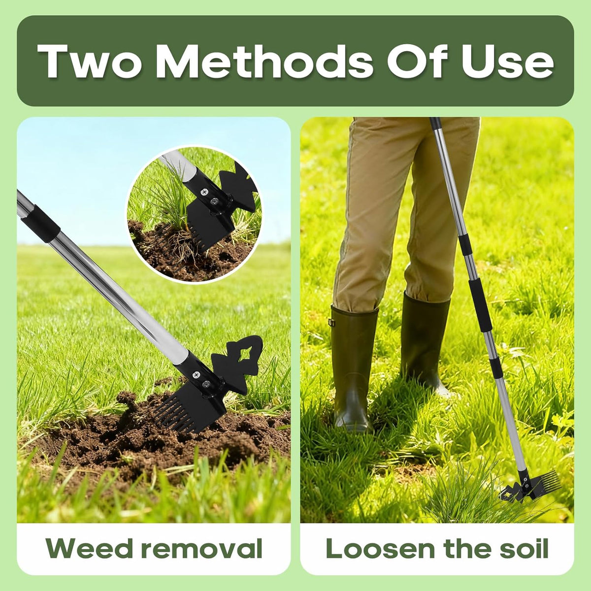 Weed Remover Tool,Portable Garden Weeder Tool,60"Gardening Weeding Tools,2026 New Manganese Steel Weeding Tools,for Hand Weeder for Vegetable Gardening Backyard Farm Planting & Uprooting Weeding Tool