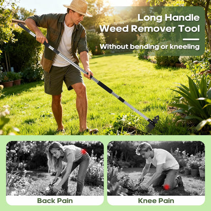 Weed Remover Tool,Portable Garden Weeder Tool,60"Gardening Weeding Tools,2026 New Manganese Steel Weeding Tools,for Hand Weeder for Vegetable Gardening Backyard Farm Planting & Uprooting Weeding Tool