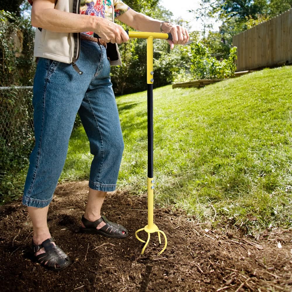 Manual Twist Tiller, Efficient Tiller for Gardening, Efficient Soil Cultivation, Garden Bed Tiller, Premium Handheld Garden Tool