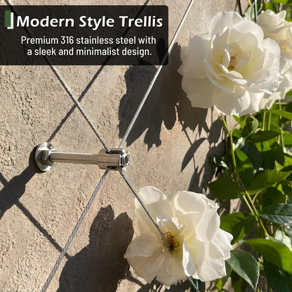 Wire Trellis Kit, 20-Set 5/64” (2mm) Crosshead Kit with 98ft Cable