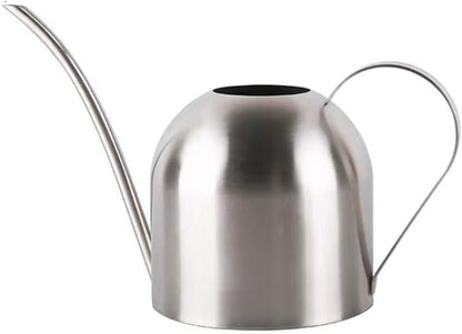 Small Watering Can for Indoor Plants, 15oz/450ml Stainless Steel Long Spout Watering Can for Succulents, Herbs (Black)