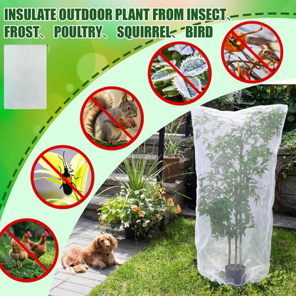 12 Pcs Bird Netting for Garden 3.3 x 2.3 ft Garden Plant Insect Mesh Bags Bush Net Cover with Drawstring Zipper for Blueberry Tomato Strawberry Plants Protection from Insect Squirrel