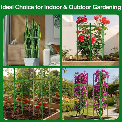 6 Pack Tomato Cages for Garden, Up to 51 Inch Tomato Trellis for Raised Garden Bed, Plant Stakes for Pots, Durable Tomato Plant Support Garden Stakes for Climbing Plants