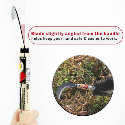 HOUNEN Japanese Weeding Sickle, 4.7-Inch Thick Composite Steel Blade