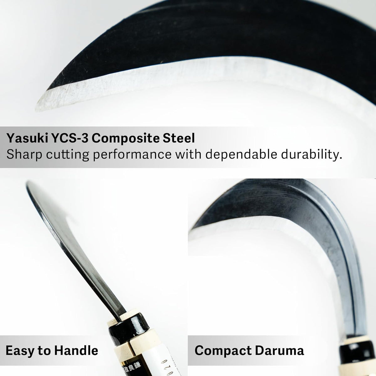 HOUNEN Japanese Weeding Sickle, 4.7-Inch Thick Composite Steel Blade
