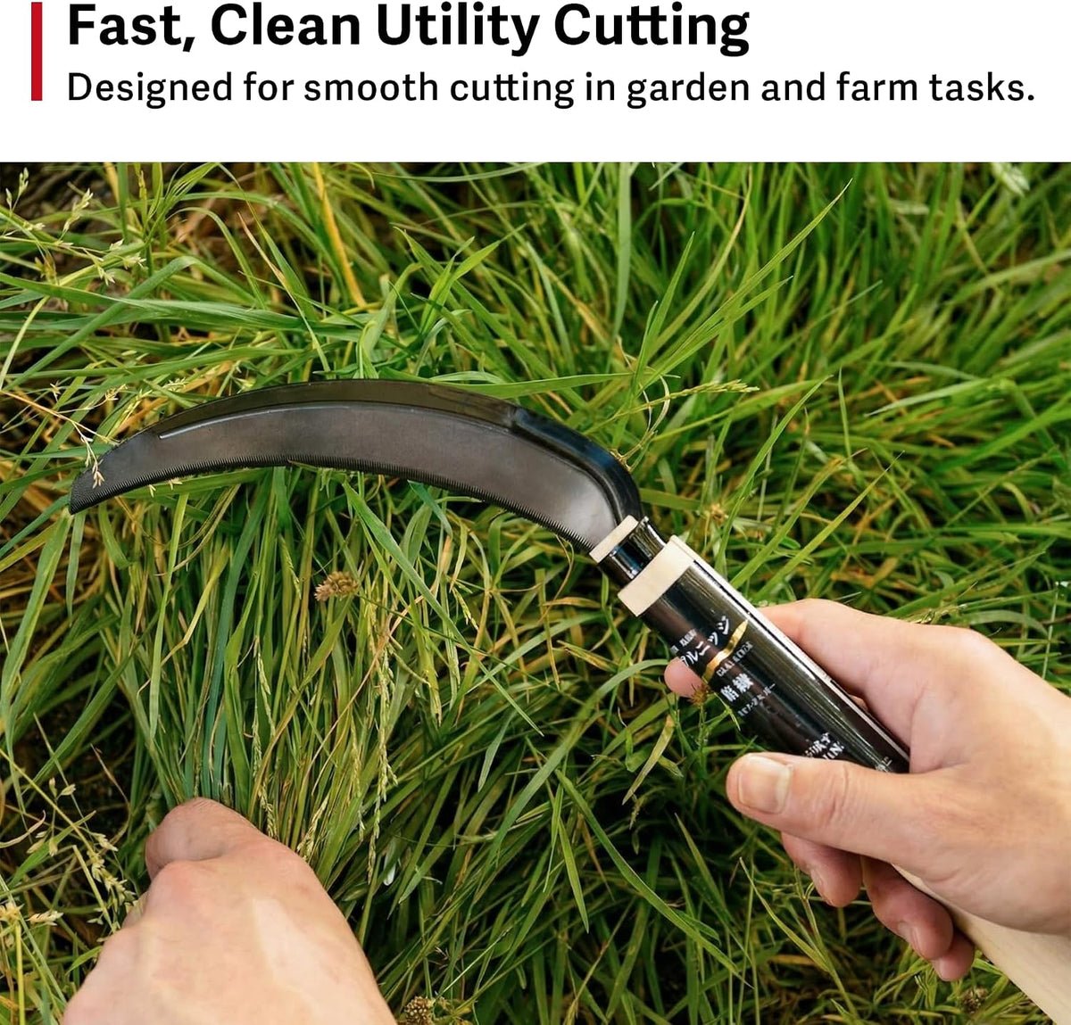 HOUNEN Japanese Weeding Sickle, 4.7-Inch Thick Composite Steel Blade