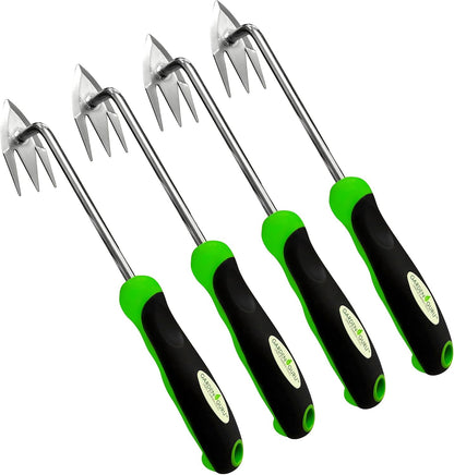 Root Weeder Tool with Ergonomic Handle - Stainless Steel Weed Puller for Planting, Weeding, Flower and Vegetable Care in Lawn Garden Yard | Rust Resistant