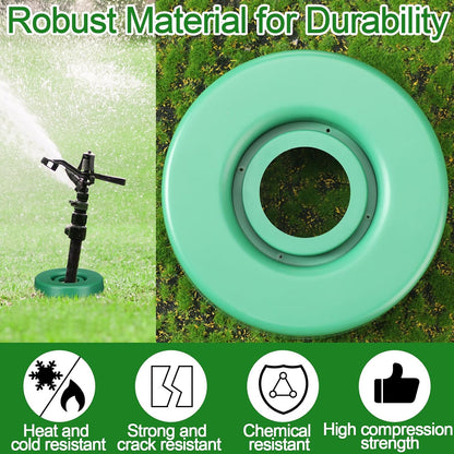 6 Pcs Sprinkler Head Protector Plastic Donut Guard for Lawn 1.8" ID 6" OD Fit Most Standard Pop-up Sprinkler Heads Against Lawn Mowers & Vehicles, Green