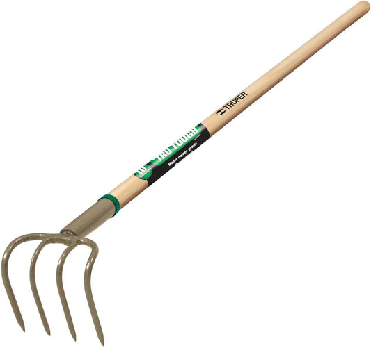 30024 Tru Tough 4-Tine Forged Cultivator, 5-Inch Head, 54-Inch Wood Handle