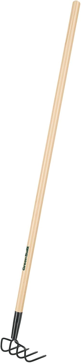 30024 Tru Tough 4-Tine Forged Cultivator, 5-Inch Head, 54-Inch Wood Handle