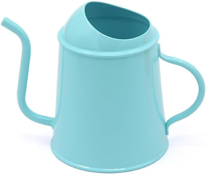 Tiny Montessori Metal Watering Can for Kids with Long Spout (Blue)