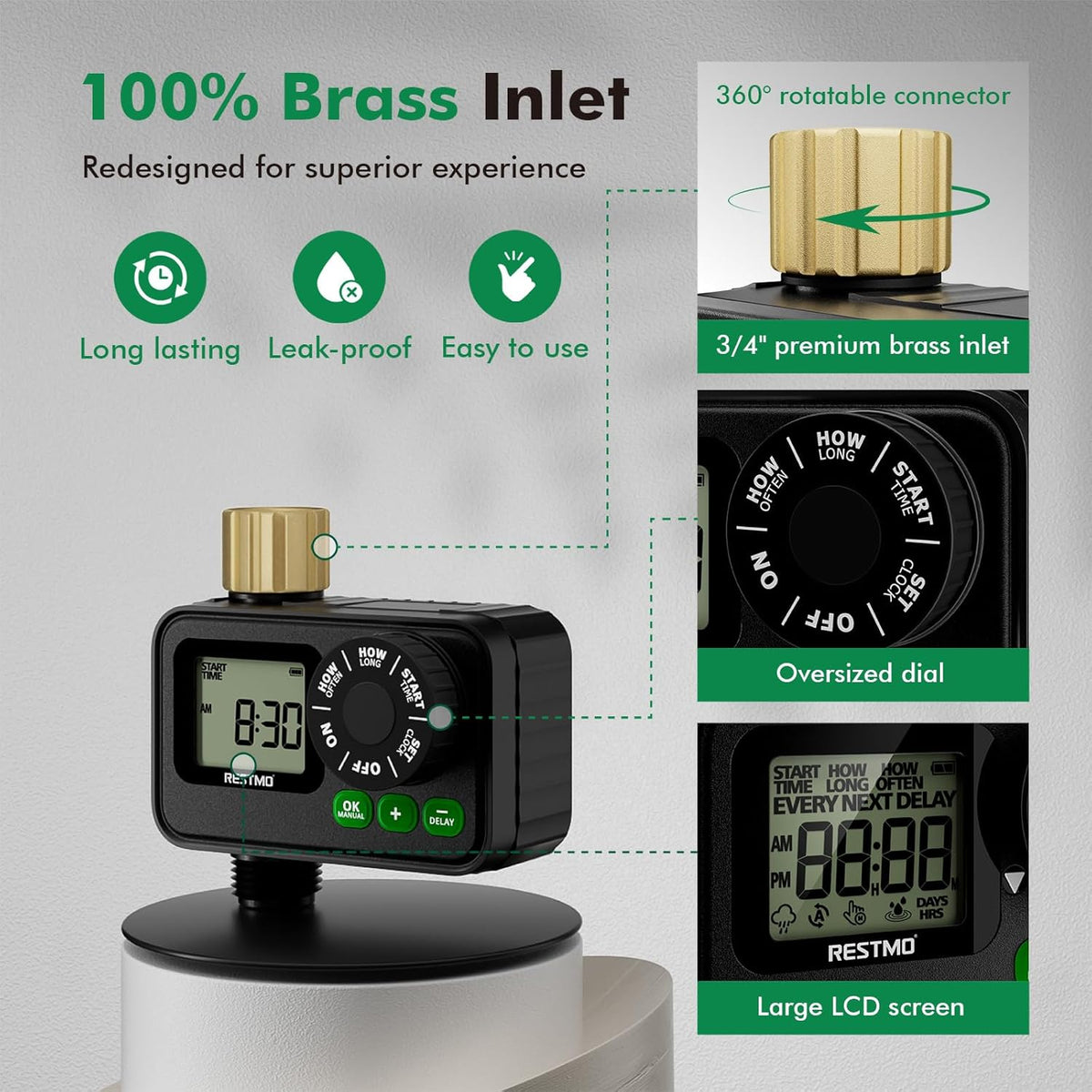 Sprinkler Timer for Outdoor Hose Faucet, Programmable Water Timer