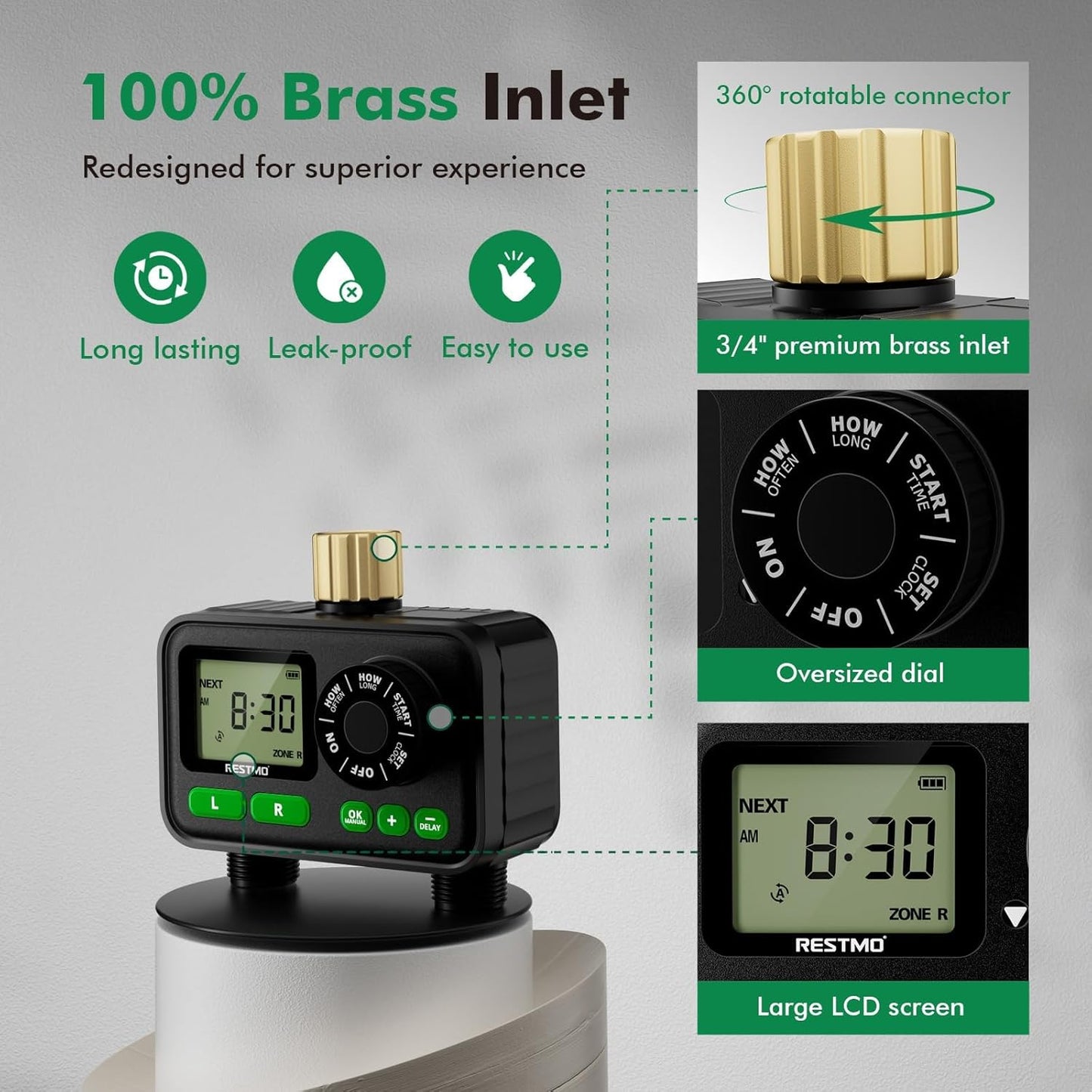 Sprinkler Timer for Outdoor Hose Faucet, Programmable Water Timer