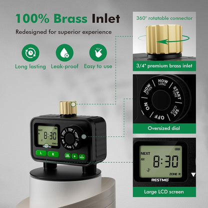 Sprinkler Timer for Outdoor Hose Faucet, Programmable Water Timer