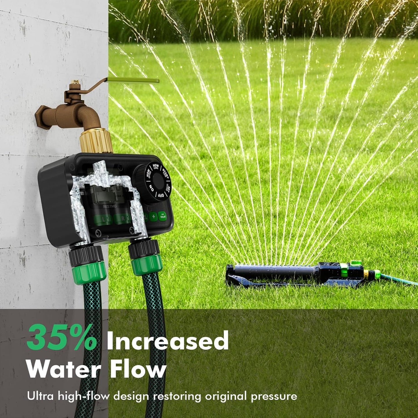 Sprinkler Timer for Outdoor Hose Faucet, Programmable Water Timer