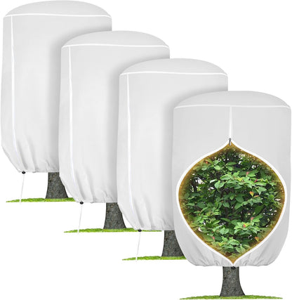 2 Pack Rounded Top Plant Covers Freeze Protection, 40"X47" Winter, White