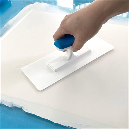 Plastic Trowel with Blue Comfortable Grip Handle, Includes 4" x 9.5'' Finishing Trowels, Lightweight Mounting Suitable for Scrape,Plastering and Paint Walls(D1147F)