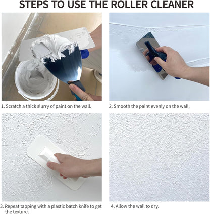 Plastic Trowel with Blue Comfortable Grip Handle, Includes 4" x 9.5'' Finishing Trowels, Lightweight Mounting Suitable for Scrape,Plastering and Paint Walls(D1147F)