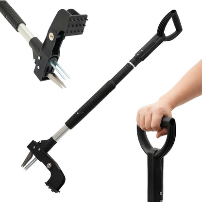 Weed Puller Tool, 4-Claw Stand Up Weed Handle Tool, Heavy Duty Gardening Weed Hand Remover with Adjustable Long Ergonomic Handle Up to 39 inch Without Bending, Pulling, or Kneeling