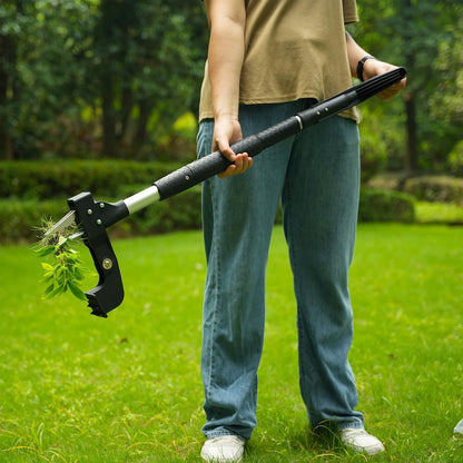 Weed Puller Tool, 4-Claw Stand Up Weed Handle Tool, Heavy Duty Gardening Weed Hand Remover with Adjustable Long Ergonomic Handle Up to 39 inch Without Bending, Pulling, or Kneeling