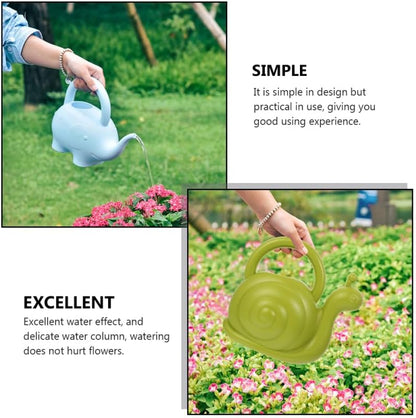 2Pcs Animal Watering Can - Small Water Can Plant Watering Pot for Indoor Outdoor Garden Plants, Adorable Elephant Snail Design