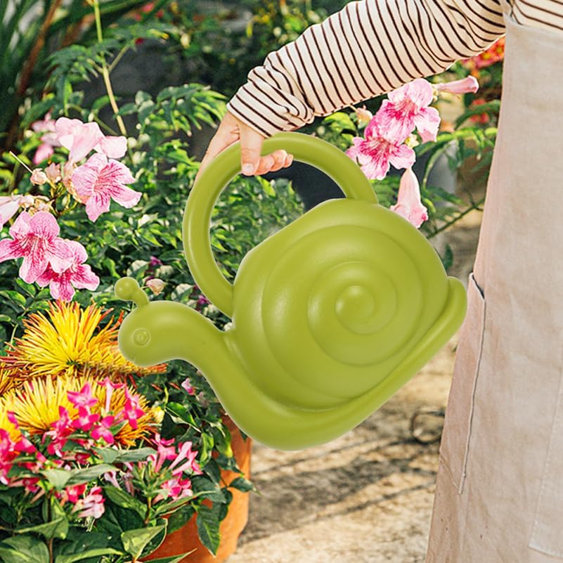 2Pcs Animal Watering Can - Small Water Can Plant Watering Pot for Indoor Outdoor Garden Plants, Adorable Elephant Snail Design