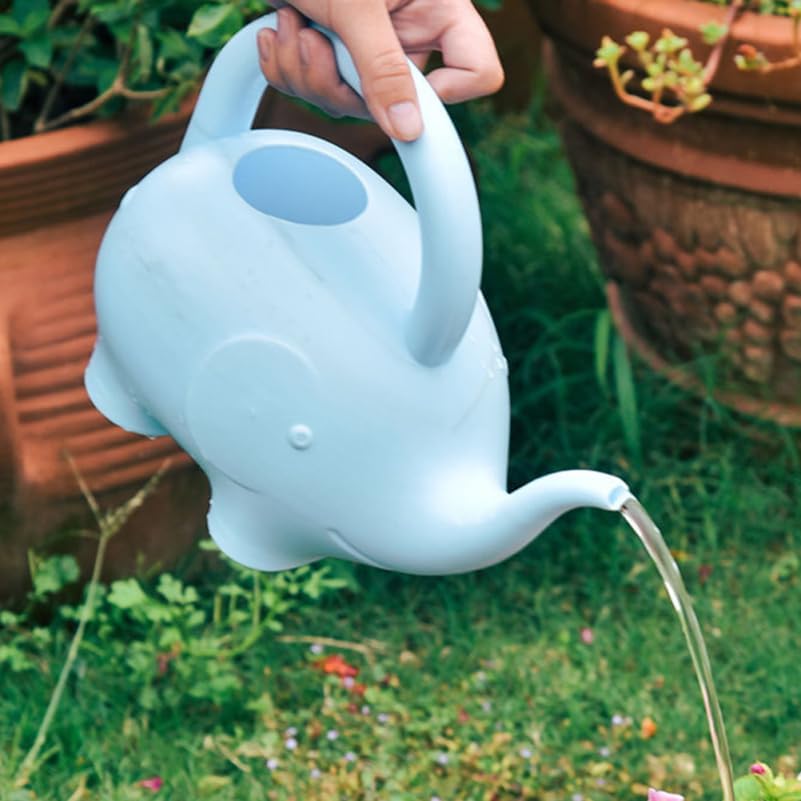 2Pcs Animal Watering Can - Small Water Can Plant Watering Pot for Indoor Outdoor Garden Plants, Adorable Elephant Snail Design