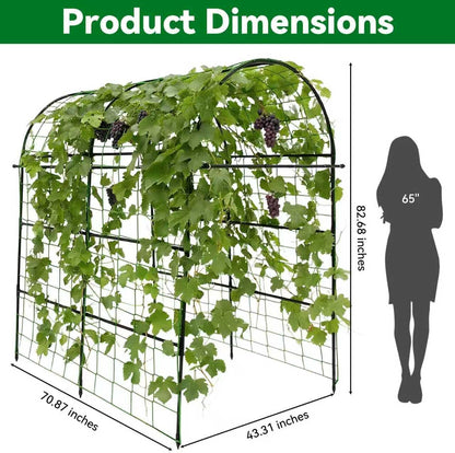 Cucumber Trellis - 49.4"*49.4" Metal Garden Trellis for Climbing Plants, Garden Trellis with Plastic-Coated Steel Pipe, A Frame Trellis for Cucumbers, Peas, Morning Glories(Black)