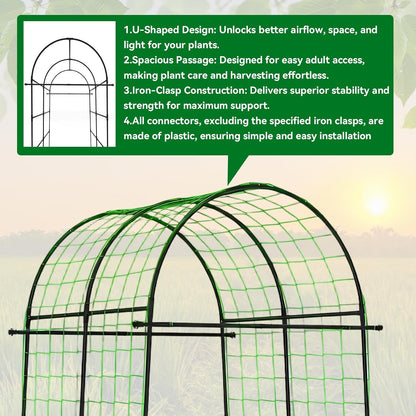 Cucumber Trellis - 49.4"*49.4" Metal Garden Trellis for Climbing Plants, Garden Trellis with Plastic-Coated Steel Pipe, A Frame Trellis for Cucumbers, Peas, Morning Glories(Black)