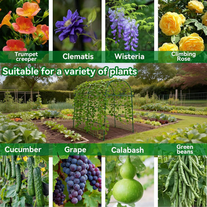 Cucumber Trellis - 49.4"*49.4" Metal Garden Trellis for Climbing Plants, Garden Trellis with Plastic-Coated Steel Pipe, A Frame Trellis for Cucumbers, Peas, Morning Glories(Black)