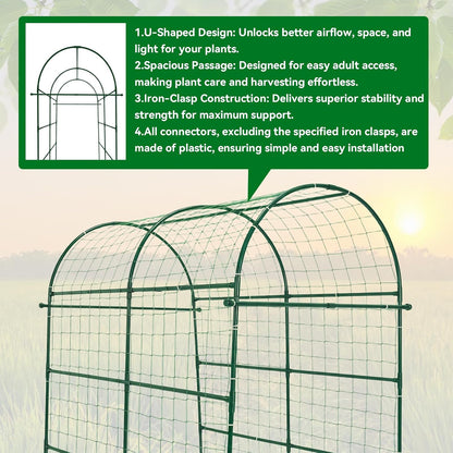 Cucumber Trellis - 49.4"*49.4" Metal Garden Trellis for Climbing Plants, Garden Trellis with Plastic-Coated Steel Pipe, A Frame Trellis for Cucumbers, Peas, Morning Glories(Black)