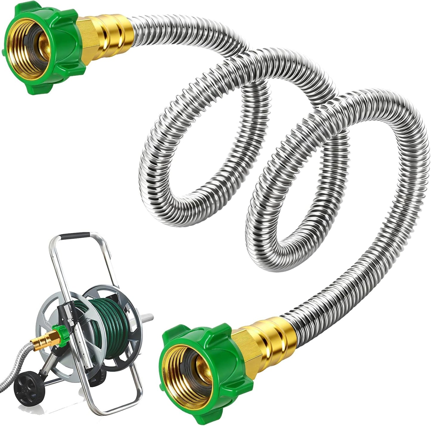 Female to Female Short Garden Hose Adapter 4FT,Hose Reel Connecting Hose