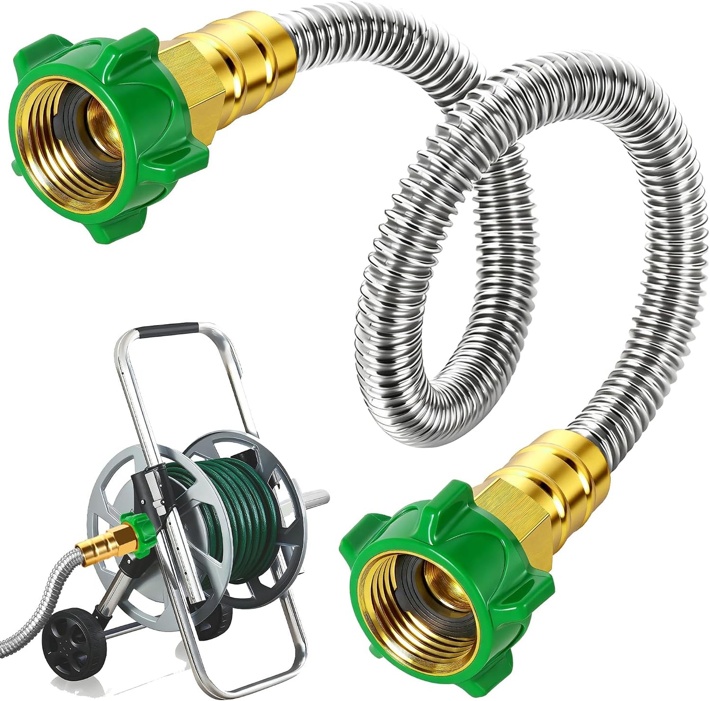 Female to Female Short Garden Hose Adapter 4FT,Hose Reel Connecting Hose