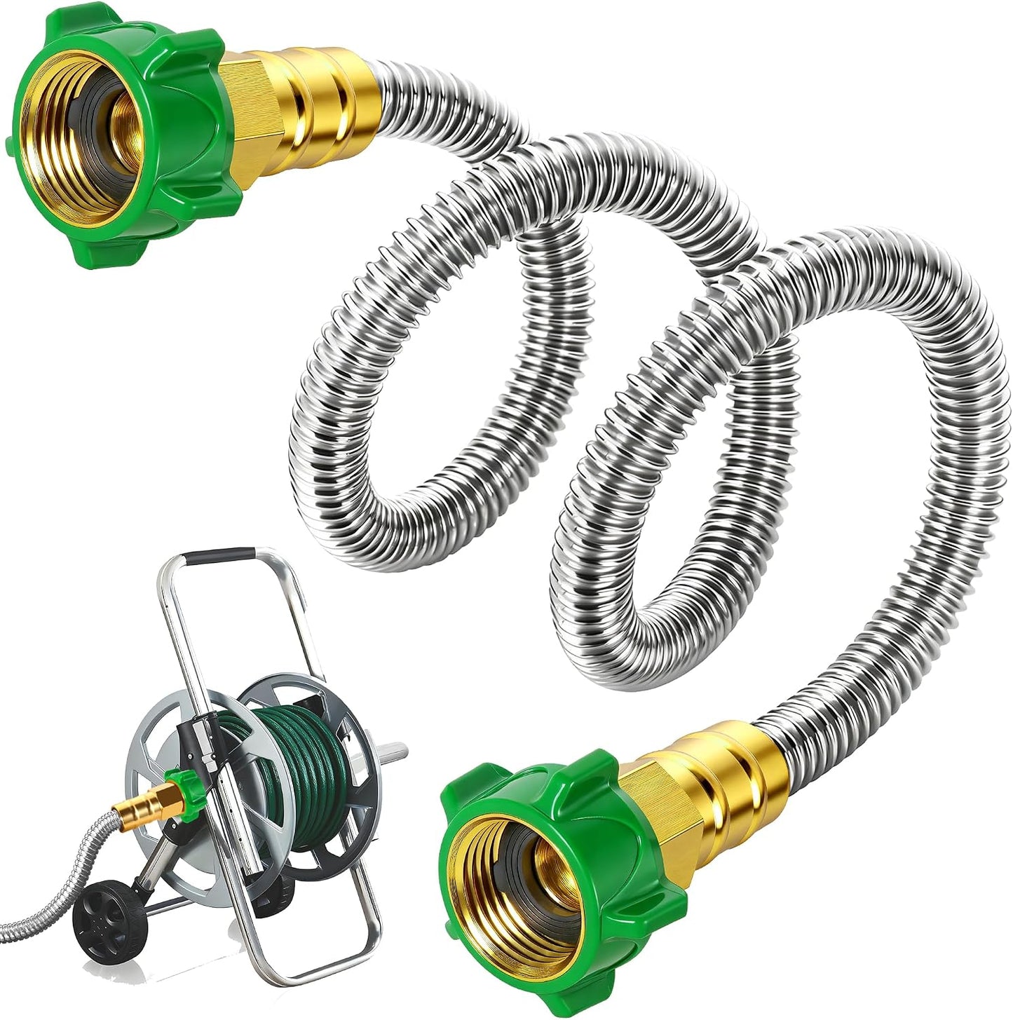 Female to Female Short Garden Hose Adapter 4FT,Hose Reel Connecting Hose