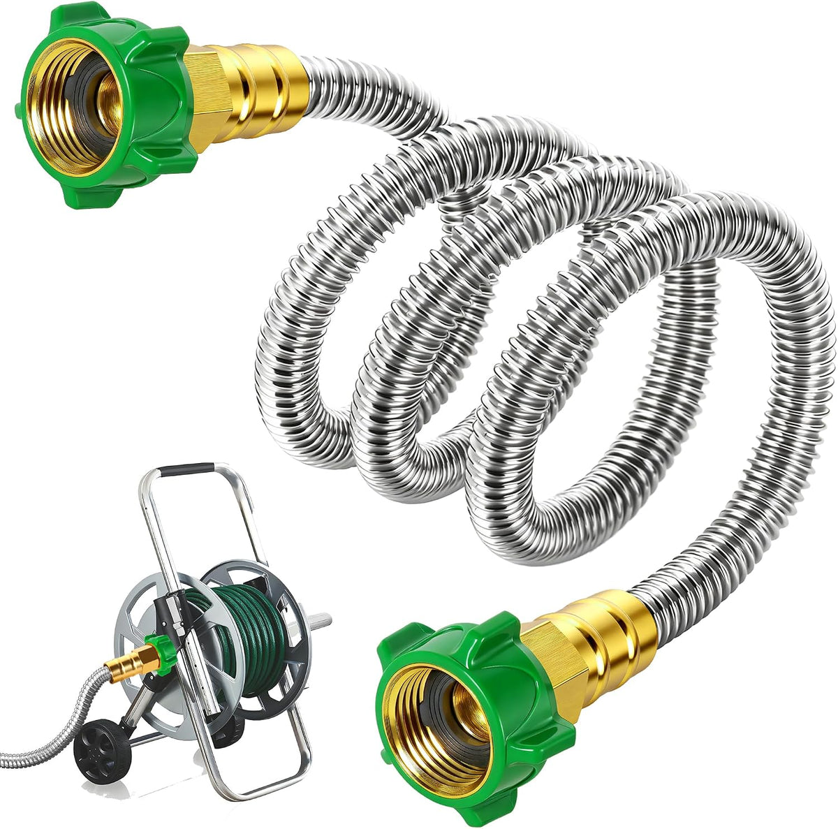 Female to Female Short Garden Hose Adapter 4FT,Hose Reel Connecting Hose