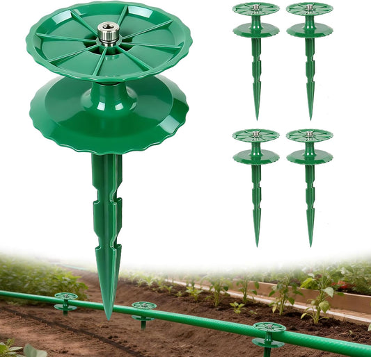 8 Pack 10 Inch Rotatable Garden Hose Guide Stakes for Lawn Flower Bed
