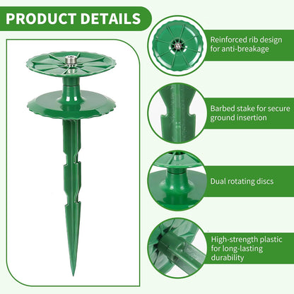 8 Pack 10 Inch Rotatable Garden Hose Guide Stakes for Lawn Flower Bed