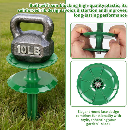 8 Pack 10 Inch Rotatable Garden Hose Guide Stakes for Lawn Flower Bed