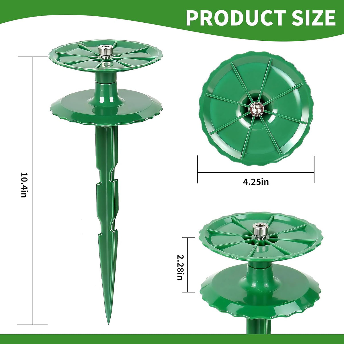 8 Pack 10 Inch Rotatable Garden Hose Guide Stakes for Lawn Flower Bed