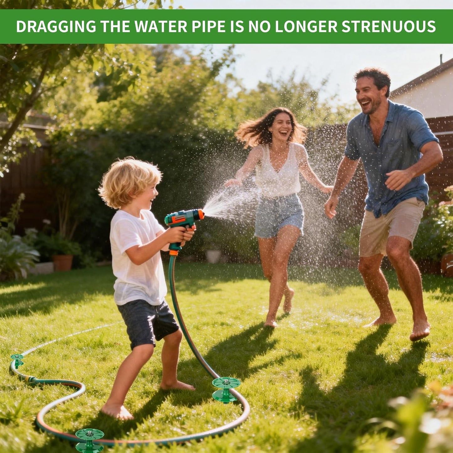 8 Pack 10 Inch Rotatable Garden Hose Guide Stakes for Lawn Flower Bed