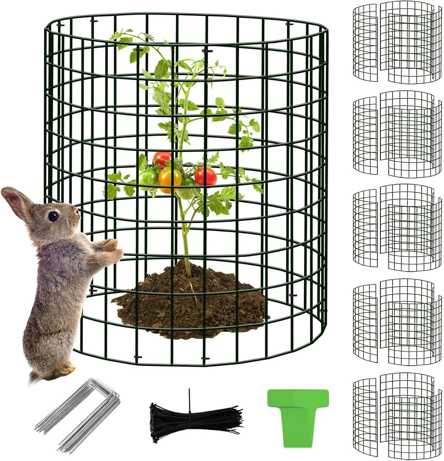 15Pcs Plant Protector from Animals: 5 Pack Metal Mesh Plant Cages to Keep Animals Out - Garden Protection Bunny Barricades from Chicken Squirrels Rabbits for Flowers Vegetables